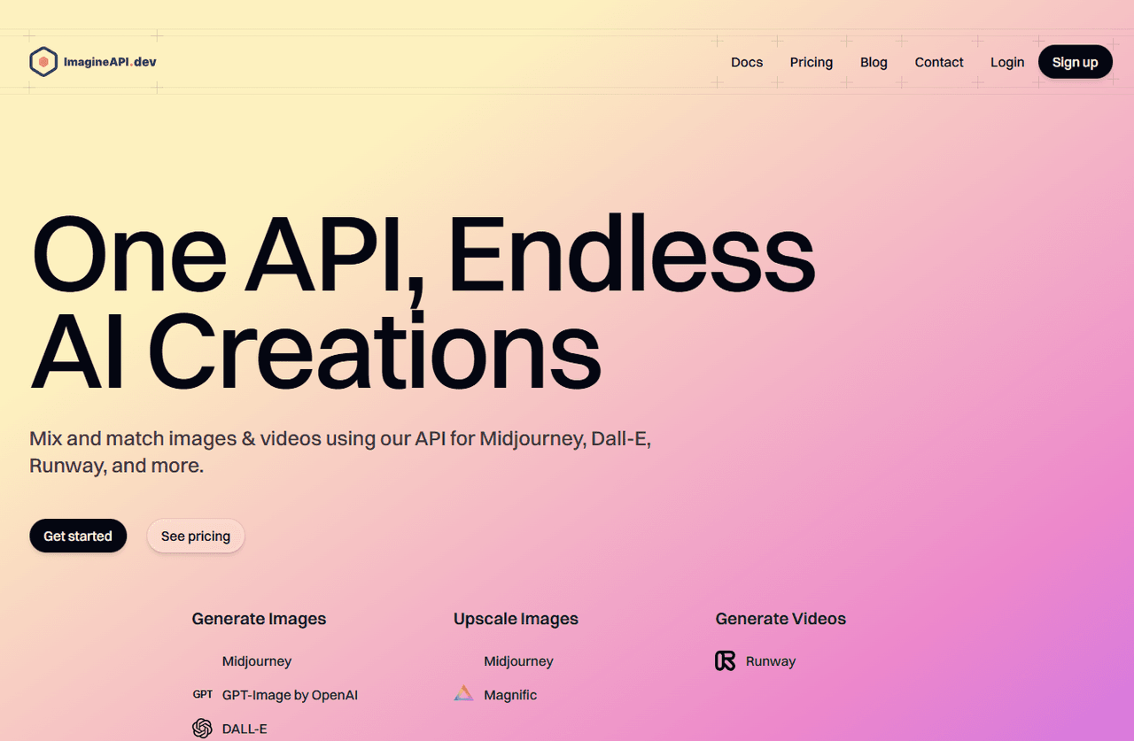 ImagineAPI.dev platform