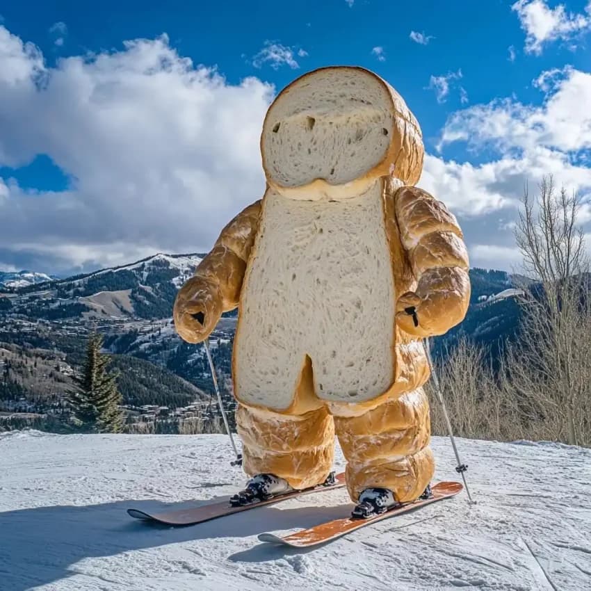 Bread Skier In Aspen