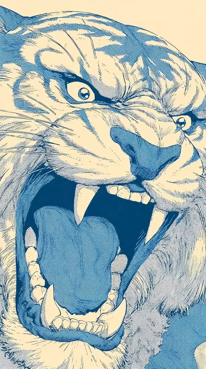 Japanese Tiger Oni Art