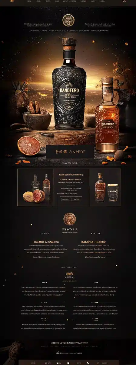 Luxury Rugged Tequila Website Design