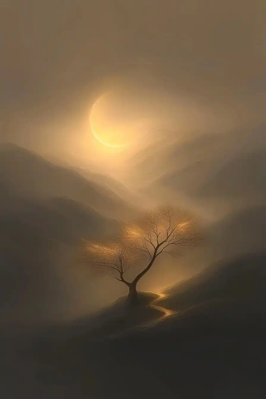 Surreal Palm Trees Desert