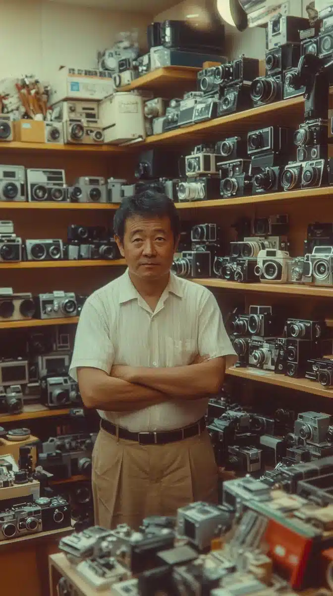 Vintage Camera Store Scene