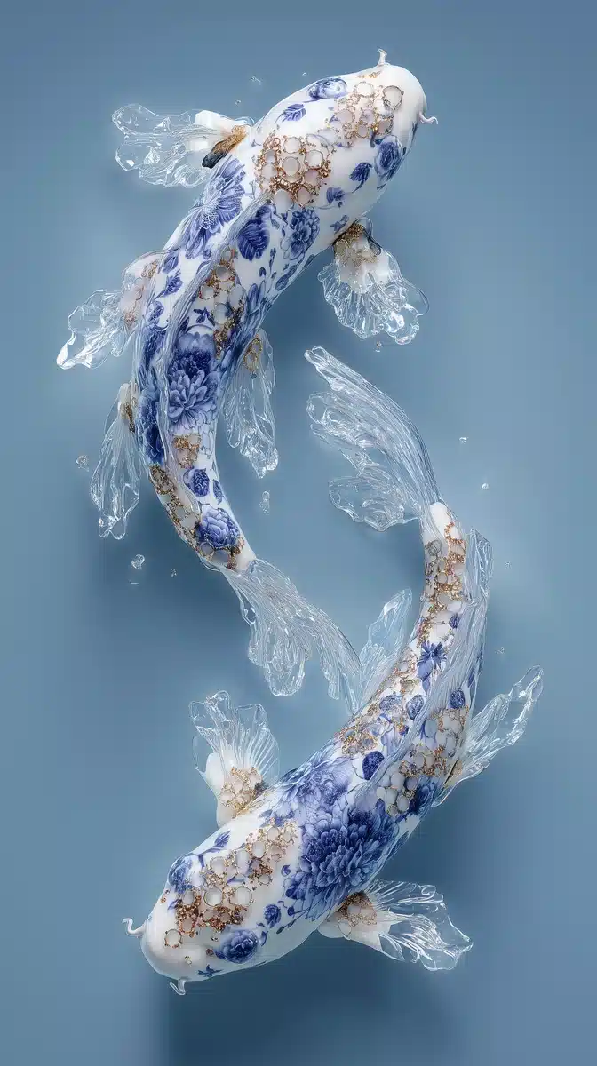 Surreal Koi In Water