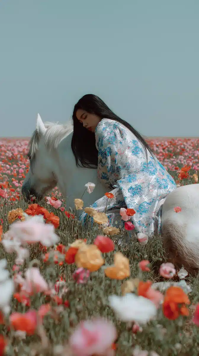 Surreal Woman On Horse