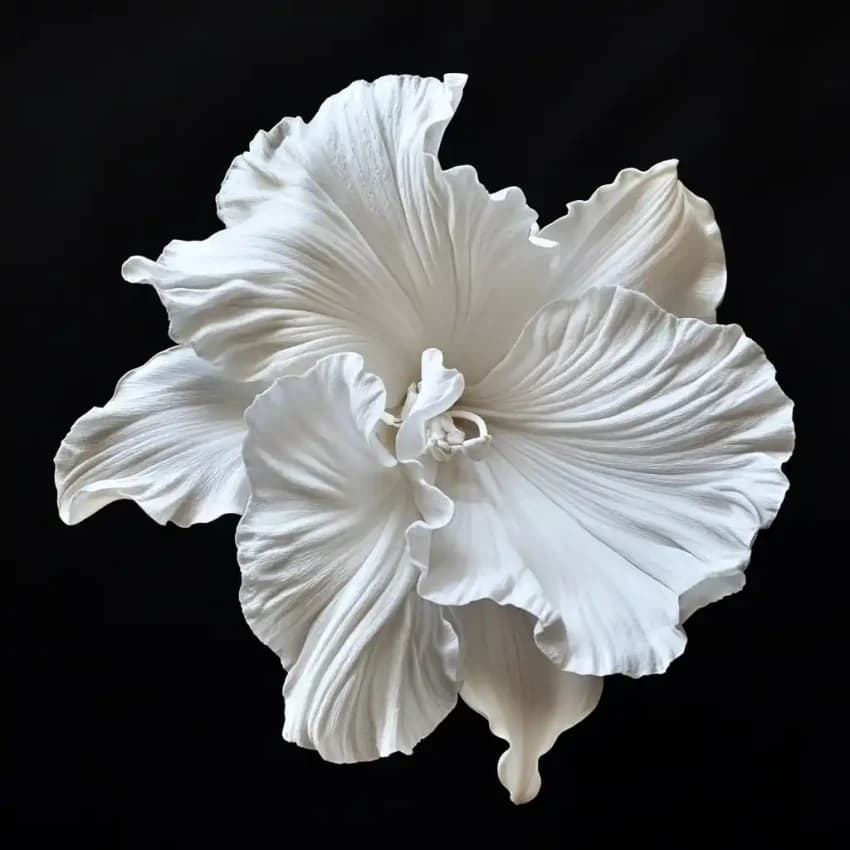 Close Up White Lily Illustration