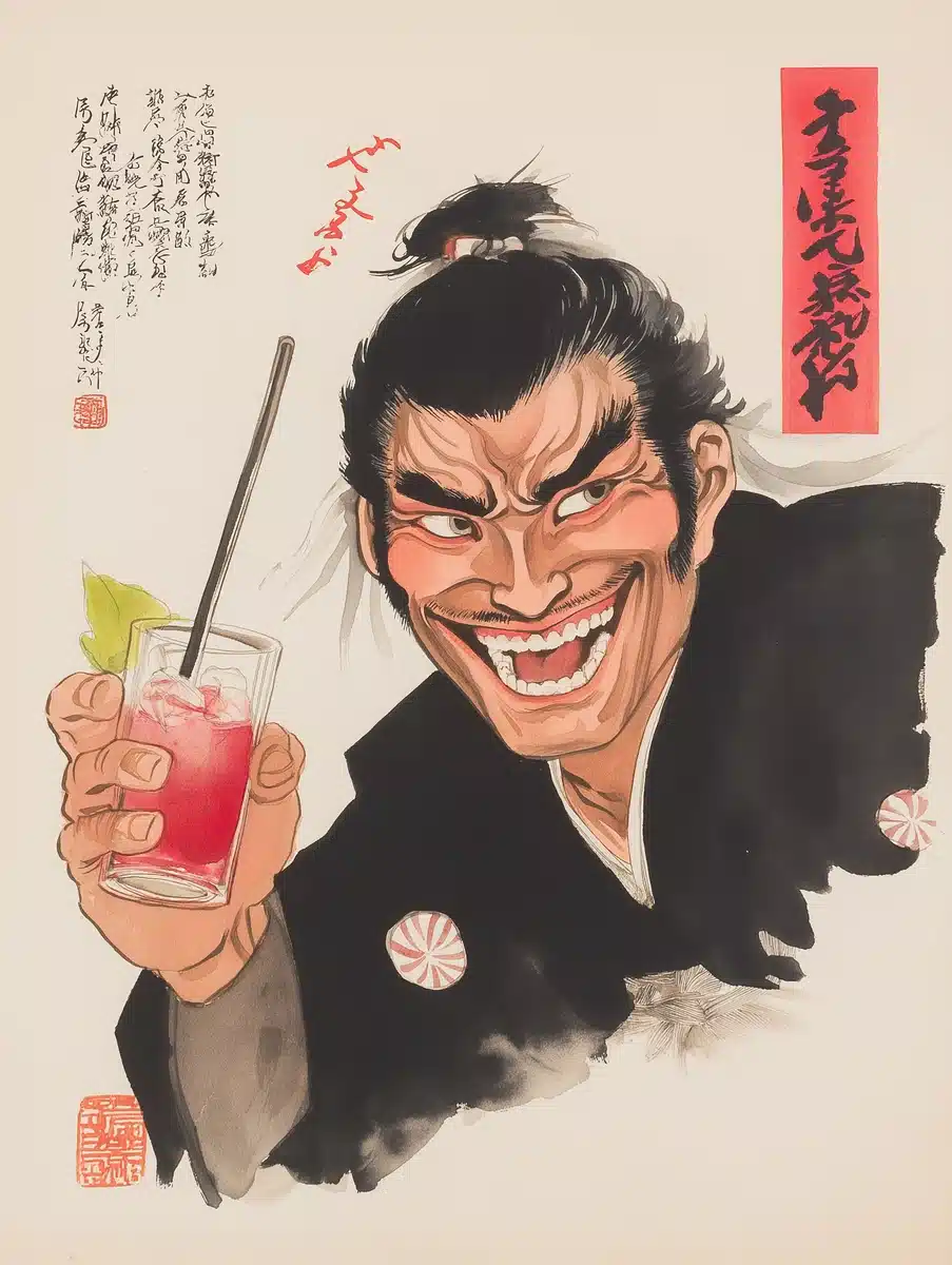 Samurai With Gin In Yamato E