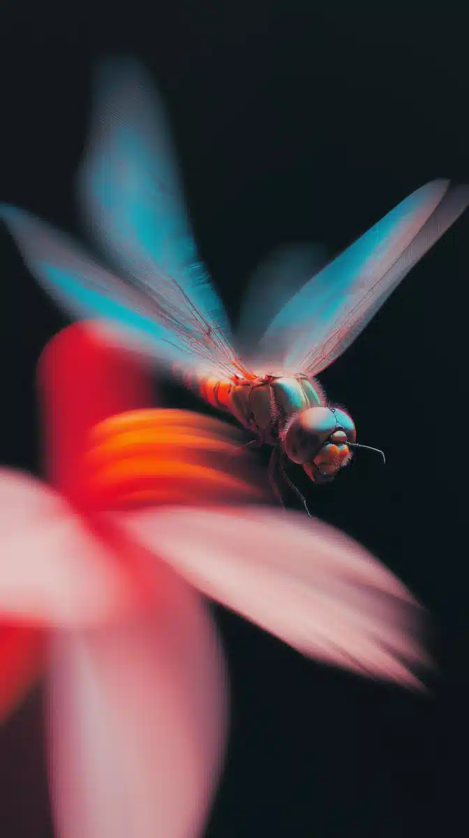 Iridescent Dragonfly Macro Photography